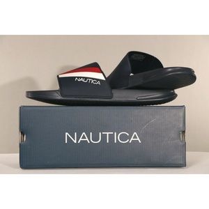 Nautica Topco Double Stripe Men's Athletic Slide Sandal Size 13M NEW in box